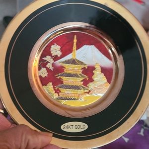 24k Gold Plated Chokin Art Decorative Plate